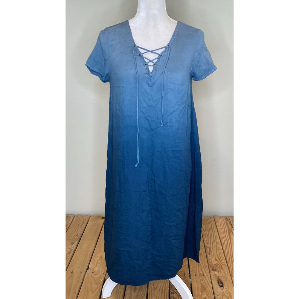 NWOT Spirit HWY Lace Up Ombré Midi Tunic Dress S